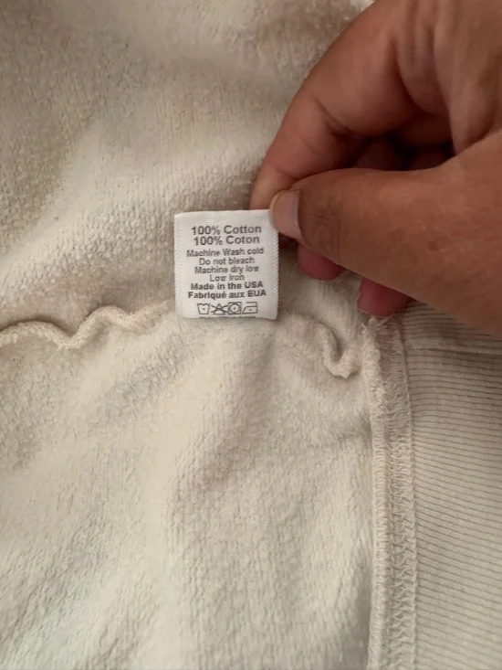 Clare V. Cream Ruffle-Shoulder Sweatshirt - Picture 8 of 11